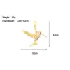 [Oro Real de Cobre] Pájaro Libre Único Nicho Comercio Exterior Transfronterizo DIY Joyería Hecha a Mano Cobre Circonio Colgante Microincrustado