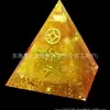 En Stock Pirámide de Cristal Amarillo Escritorio de Oficina Decoración para Tienda en Casa Regalo Venta al por Mayor