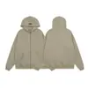 Fog Essentials Sudaderas com Letras de Silicone Estéreo para Homens e Mulheres American High Street Moletons com Flocagem Jaqueta Moletom