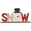 Decoraciones Navideñas Nuevas Transfronterizas 2025 Adornos de Letras de Madera Escritorio Creativo Impreso Adornos para Mueble de TV