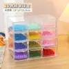 Caja de Almacenamiento Transparente para Organizar Cuentas, Cristales, Caja de Joyería Hecha a Mano con Múltiples Compartimentos, Clasificación de Accesorios