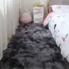Tapete Nórdico Tie-dye de Seda e Lã para Casa Cross-border Dropshipping Simples Tapete de Chão para Sala de Estar Tapete de Pelúcia para Quarto ao Lado da Cama Capacho