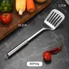 Espátula Redonda de Acero Inoxidable Cucharón de Cocina Espátula para Freír Cuchara para Arroz Cuchara para Sopa Espátula para Polvo Tenedor para Carne Set de Siete Piezas Utensilio de Cocina Regalo