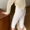 Shorts de Mezclilla Cropped Elásticos de Verano 2026 Estilo Coreano de Cintura Alta Adelgazantes con Bolsillo Dobladillo Dividido Versátil para Mujer