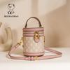 Fábrica de Bolsos del Norte Bolsos de Mujer Transfronterizos Moda Retro Bolso Cilindro Bolso de Mano Versátil Bolso de Hombro Bolso Cruzado