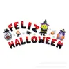 Venta Caliente Transfronteriza Nuevo Set de Globos de Halloween Calavera Fantasma Globo de Película de Aluminio Decoración Diseño de Escena de Terror