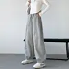 Pantalones Deportivos de Algodón de Aire para Mujer Primavera 2026 Nuevos de Moda Tendencia Pantalones de Pierna Recta Cintura Alta Holgados Adelgazantes Pantalones Harem