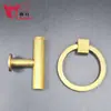 Nuevo Tirador de Puerta de Gabinete con Cajón Estilo Chino, Tirador Dorado para Puerta de Mueble, Anillo Colgante de Aleación de Aluminio, Tirador Redondo de Latón, Venta al por Mayor del Fabricante