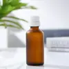 Botellas Vacías Reutilizables de Vidrio Marrón Mate para Aceites Esenciales, Varios Tamaños, Botellas Portátiles con Gotero para Productos de Cuidado de la Piel, Loción y Esencia