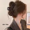 Pinza de garra de lunares estilo coreano, pinza para el pelo modelo nuevo de alta gama 2026, pinza de tiburón grande exquisita para cabello grueso