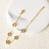Europa y Estados Unidos tendencia de moda transfronteriza nuevo color estrella circón acero inoxidable chapado en oro pulsera joyería para damas venta al por mayor