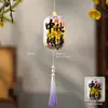 Festival de Medio Otoño 2026 Linternas Rojas Pequeñas Decorativas Linternas de Flores Estilo Nuevo Adornos Colgantes Impermeables para Exteriores Plantas Verdes Árboles Plantas en Maceta Adornos Colgantes Luminosos