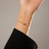 Pulsera de Cintura Pequeña para Mujer con Corazón de Niña, Pulsera Trendy Estilo Coreano Oro Rosa para Mujer, Joyería de Moda para Novia de Celebridad de Internet, Estudiante