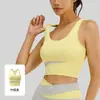 Sujetador deportivo para mujer, a prueba de impactos, de alta intensidad, con almohadillas en el pecho, adecuado para correr, yoga y entrenamientos al aire libre, con diseño de bloques de color, ajuste cómodo y una espalda elegante.