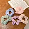 Scrunchie de Gasa de Color Sólido Simple y Elegante Malla para Cola de Caballo Cuerda para el Cabello Banda Elástica Accesorio para el Cabello
