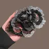 Diadema scrunchie vintage con estampado de leopardo y flecos pequeños, banda elástica versátil para coleta, banda de goma de alta elasticidad, nuevo accesorio para el cabello para mujer