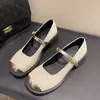 Zapatos Mary Jane de Tacón Grueso Estilo Chanel con un Diseño Retro Francés, Adecuados para Combinar con Vestidos, Tacones Altos, Zapatos de Boca Baja, Zapatos de Mujer