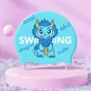 Gorros de Natación para Niños Son Modernos y Lindos, Estilo Dibujos Animados, Impermeables, Protegen los Oídos, No Aprietan, Gorros de Natación de Silicona para Niños y Niñas, Al Por Mayor