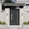 Puertas de Aleación de Aluminio de Apertura Simple y Doble Acero Inoxidable Estilo Chino Nuevo Puerta de Patio Villa Puerta de Entrada Casa de Campo Grande Construida por Uno Mismo Puerta de Jardín