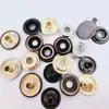 Broches de Presión Blancos Grandes de Cobre 201 de 15 mm, Botones de Presión Invisibles de Tipo Broche Multicolores, Accesorios para Ropa sin Coser, Broches de Presión de Metal de Cuatro Partes