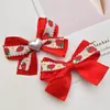 Laço Vermelho de Natal Estilo Ano Novo DIY Grampo de Cabelo Bolsa Roupas Gravata Borboleta Capa de Celular Acessórios Laço de Ano Novo