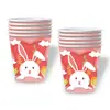 Comercio Exterior Pascua Conejito Huevo Tema Fiesta Amigos Reunión Festiva Platos de Papel Desechables Servilletas de Papel Vasos de Papel Vajilla