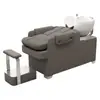 Cama de Lavado Semi-Reclinable Transfronteriza Peluquería Lavabo Cerámico con Pedal de Pie Cama de Enjuague Salón de Belleza Sofá Semi-Reclinable Cama de Lavado