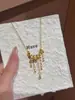 Colar com Pingente de Gota d'Água com Franja Olho de Gato para Mulheres Luxo Leve Nicho Design de Ponta Acessório Pingente Corrente da Clavícula Joias Femininas