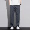 Calça Casual Masculina de Tencel 2025 Verão Nova Calça de Lyocell de Pernas Retas com Cintura Elástica, Folgada de Pernas Largas