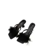 Chanclas de Nuevo Estilo Verano 2025 Sandalias Peludas de Tacón Alto Moda de Hadas Estilo Francés Versátil Sandalias Cuadradas para Mujer