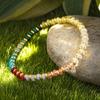 Pulseira Estilo Boêmio de Pedra Natural Europeia e Americana Mais Vendida para o Dia a Dia Simples e Versátil Nova Pulseira Pulseira Elástica de Contas