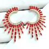Moda Europeia e Americana Brincos Transfronteiriços Metal Exagerados Simétricos Esquerda e Direita Geométricos Vazados Acessórios de Diamante Brincos de Meio Girassol