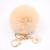Venta Caliente Llavero Colgante Bola de Pelo de Margarita Moda para Mujer Bolso Felpa Monedero Coche Colgante Girasol