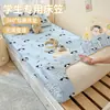 Sábana de gasa de doble capa para dormitorio estudiantil, pieza individual, apta para todas las estaciones, funda de sábana de color liso, no es algodón puro, cubierta de polvo de algodón completo