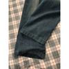 Jeans Gruesos con Forro de Polar Talla Plus para Mujer, Invierno, para Figuras Curvilíneas, Sueltos de Cintura Alta Adelgazantes de Pierna Recta Pierna Ancha