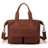Bolsa de ombro feminina transfronteiriça de grande capacidade, bolsa de mão de nylon multicamadas moderna e versátil, bolsa tiracolo simples e leve