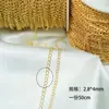 Cadena de oro para bolso de 18k cadena para clavícula chapada en oro cadena en forma de O cadena extendida accesorios hechos a mano para pulsera DIY collar