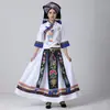 Trajes de Danza para Hombres y Mujeres Adultos de las Minorías Étnicas Zhuang y Shui de Guangxi, 3 de Marzo, Faldas Largas Estilo Minoría Étnica 56
