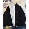 Jaqueta bomber color block estilo americano para homens, primavera e outono, casaco fino de corte reto de alta qualidade, top esportivo com gola alta para casais