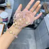 Pulsera de Cristal Natural con Diseño Original para Mujer, Pulsera de Joyería Estilo Fresco Cubo de Azúcar, Amatista para la Suerte del Año Zodiacal de la Mujer