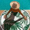 Toalla de Playa de Microfibra Grande Transfronteriza, Esterilla de Playa Redonda Estampada con Borlas, Toalla de Baño de Secado Rápido, Toalla Personalizada
