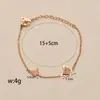 Joyería de Acero Inoxidable al Por Mayor Moda Femenina Temperamento Personalizado Collar de Mariposa Aretes Anillo Pulsera Juego de Cuatro Piezas