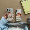 Capa de Celular Divertida e Fofa de Menina Soda com Lábios Franzidos Adequada para Apple 17 Pro Max iPhone 16P Desenho Animado 15P Coreia