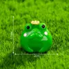 Micro-Paisaje de Musgo Rana Linda con Corona Partículas Lindas Jardinería Paisajismo DIY Accesorios Decorativos Botella Ecológica Adornos Pequeños
