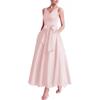 Vestido Nuevo de Satén de Verano Aliexpress Vestido de Baile Largo 2026 Cuello en V Sin Mangas Vestido Largo Vestido Elegante