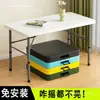 Mesa plegable para exteriores, puesto portátil, mesa de puesto, mesa rectangular simple para el hogar, estudio, mesa y silla, mesa de comedor, mesa larga