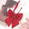 Pulseira Japonesa de Cor Sólida Vermelha Uniforme JK de Estudante Gravatas Borboleta Raízes de Pena Azuladas Raízes de Pena Gigantes Azuladas Flor de Colar Uniforme de Marinheiro Pequeno