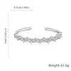 Pulsera de Cierre Rectangular con Circonita Irregular, Pulsera de Estilo de Nicho de Gama Alta, Joyería Personalizada Simple de Moda al por Mayor para Mujeres