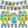 Versión Película Stitch Tema Cumpleaños Decoraciones Banner Bandera Pastel Set de Globos Transfronterizo