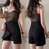 Shorts Saia A-Line de Cintura Alta para Mulheres, Shorts Sexy Casuais de Verão para Garota Quente